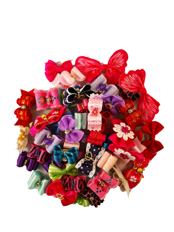 Fancy Daily Bows - Assorted 50 Pieces/Bag