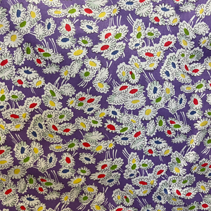 Fabric-Flowers on Purple