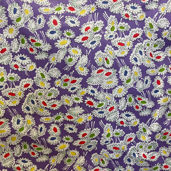 Fabric-Flowers on Purple