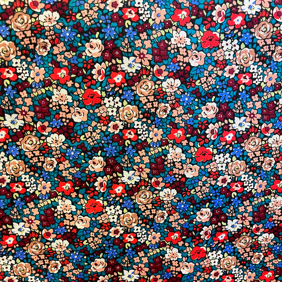 Fabric-Flowers Multi Color