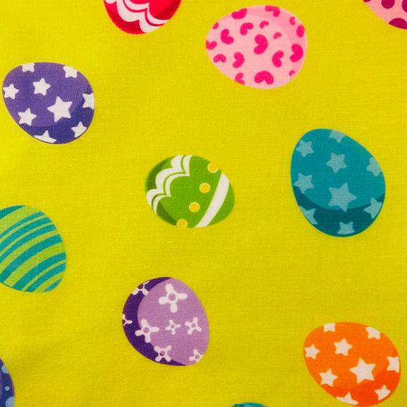 Fabric-Easter Day Fancy Eggs on Yellow